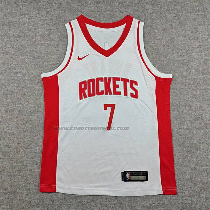 Maglia Bambino Houston Rockets Kevin Durant No 7 Association 2025-26 Bianco